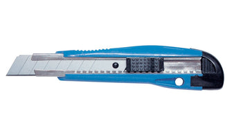 Cutter in plastica larghezza lama 18 mm autobloccante