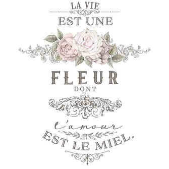 Redesign Décor Transfers® - L'amour est le Miel - misura 66,04 cm x 88,90 cm