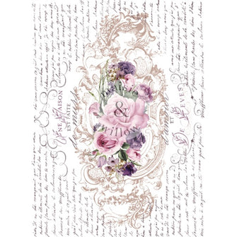 Maisie & Willows Transfers - Floral Poems - misura 40,64 cm x 58,42 cm