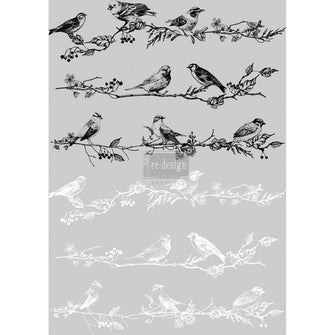 Redesign Décor Transfers® - Birds Berries - misura 60,96 cm x 86,36 cm