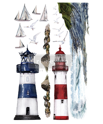 Redesign Décor Transfers® - Lighthouse - misura 60,96 cm x 88,90 cm