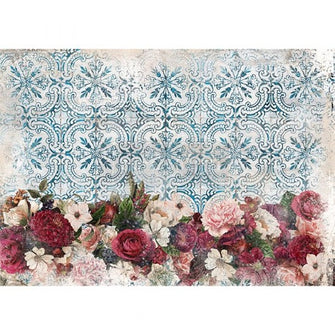 Redesign Decor Rice Paper - Burgundy Woods - misura 29,21x41,27 cm