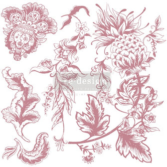 Redesign Decor Stamp - Rustic Floral Elements - misura 30,48 cm x 30,48 cm