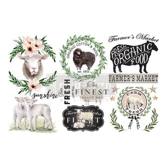 Redesign Décor Transfers® - Sweet Lamb - misura 15,24 cm x 30,48 cm