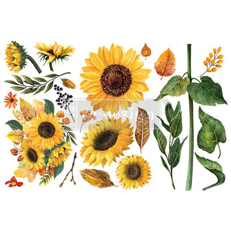 Redesign Décor Transfers® - Sunflower Afternoon - misura 15,24 cm x 30,48 cm