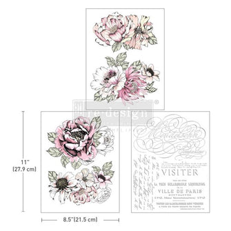 Middy Transfers® - Desert Rose - misura 21,5 x 27,9 cm