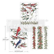 Decor Transfers® - Winterberry - misura 21,6 x 28 cm