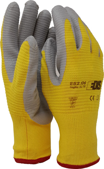 Guanto in poliestere spalmato in nitrile NBR EDIS - E52.06 GR/GIALLO