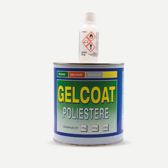 Gelcoat polies paraff blue 1 kg + catalizzatore