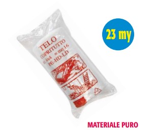 Telo copritutto PE m 4x4 materiale puro