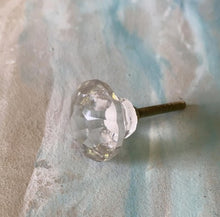 Pomello in vetro fiore cristallo - misura 1,7 cm