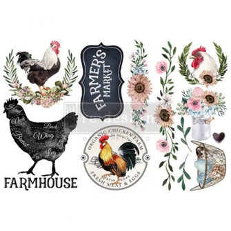 Decor transfers - morning farmhouse - misura 15,24 x 30,48 cm